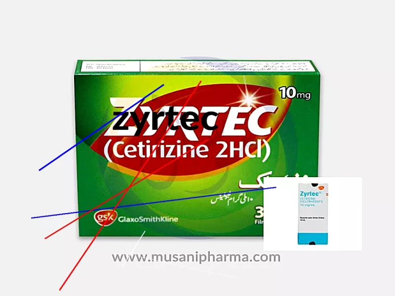 Zyrtec pas cher